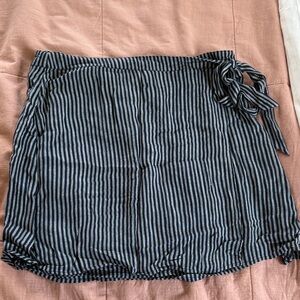 American Eagle striped wrap skirt